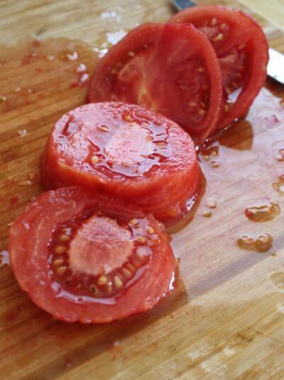Slicing up Tomatoes for Spaghetti Sauce