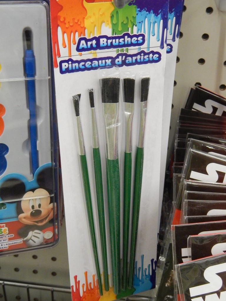 Artbrushes at the Dollar Tree