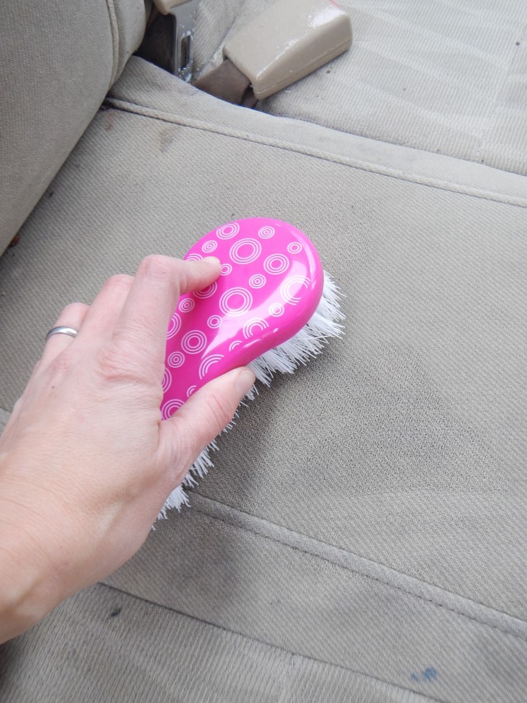 Scrubbing Away Car Stains