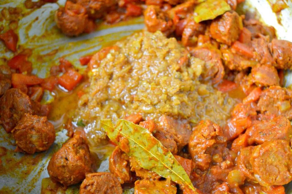 Prepping Chorizo Rice