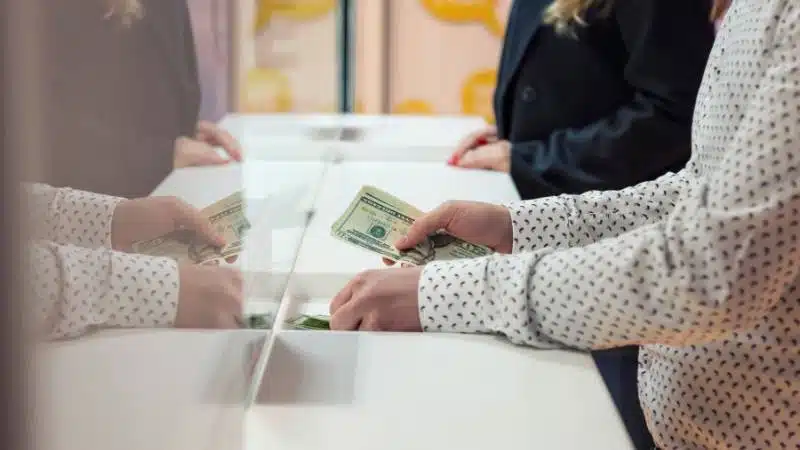 person getting money order